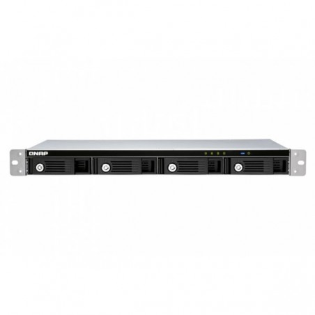 QNAP 4 BAY 1U 12\" SHORT DEPTH RACKMOUNT 3.5\" SATA HDD EXTE