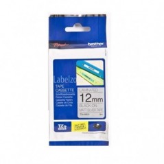 BROTHER FITA 12MM LAMINADA PRETO/PRATEADO MATE