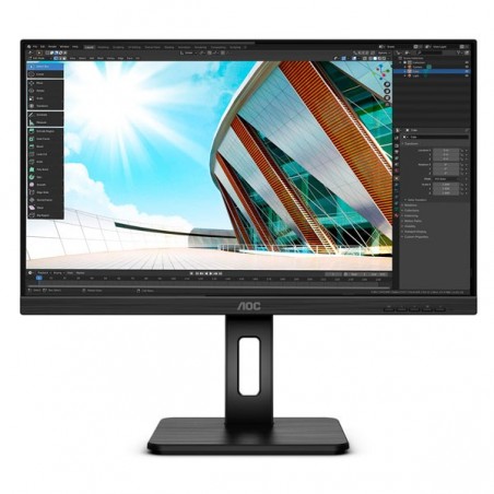 AOC MONITOR IPS 27" UHD 4K HDMI DP USB COLUNAS HAS PIVOT U27