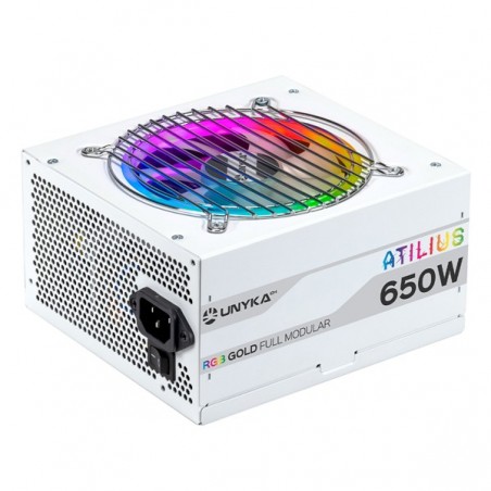 UNYKA FONTE ALIMENTAÇÃO 650W GAMING ATILIUS RGB 92% FULL MOD