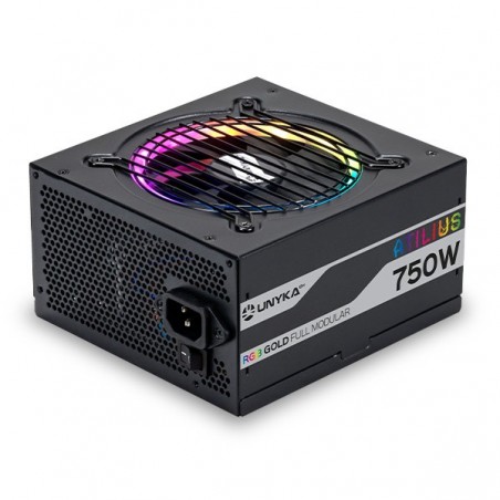 UNYKA FONTE ALIMENTAÇÃO 750W GAMING ATILIUS RGB 92% FULL MOD