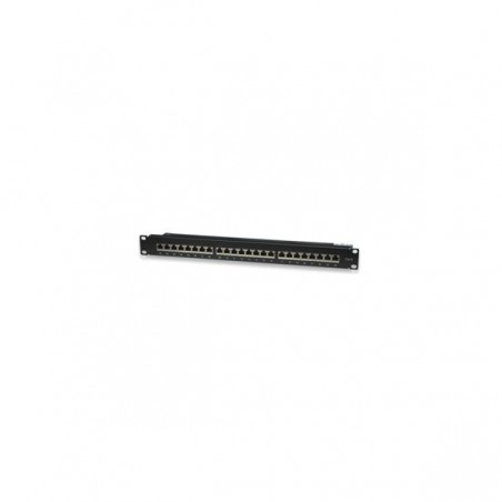 WP RACK PATCH PANEL 19" 1U 24P RJ45 CAT6 STP BLACK