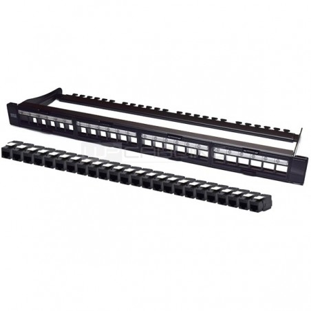WP RACK PATCH PANEL MODULAR 19" 24P RJ45 CAT6 UTP TOOL LESS