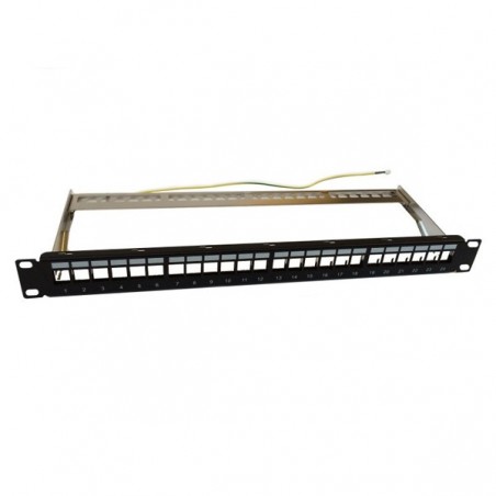 WP RACK PATCH PANEL 24P C/ CABLE MANAGEMENT CAT5e/CAT6 FTP B