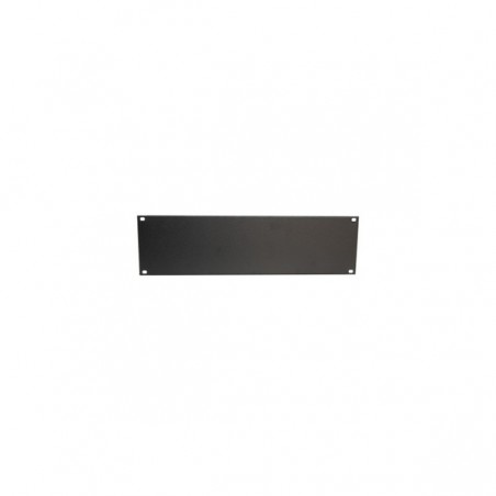 WP RACK BLANK PANEL 3U BLACK RAL 9005