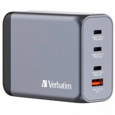 VERBATIM CARREGADOR GAN 200W 3x USB-C (100+100+65W) + 1xUSBA