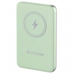 VERBATIM POWERBANK WIRELESS MAGNETICO 5000MAH GREEN POWER P