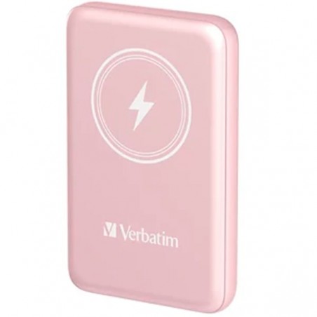 VERBATIM POWERBANK WIRELESS MAGNETICO 5000MAH PINK POWER PR