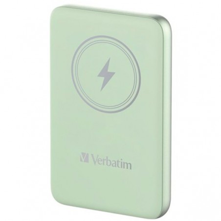 VERBATIM POWERBANK WIRELESS MAGNETICO 10000MAH GREEN