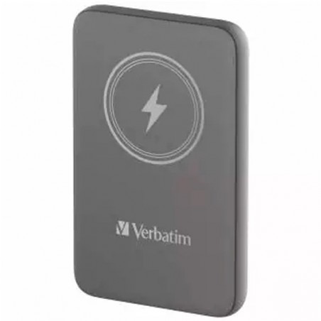 VERBATIM POWERBANK WIRELESS MAGNETICO 10000MAH GREY