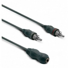 METRONIC ADAPTADOR JACK ESTEREO 3.5MM MACHO/ 2 RCA MACHO 0,1