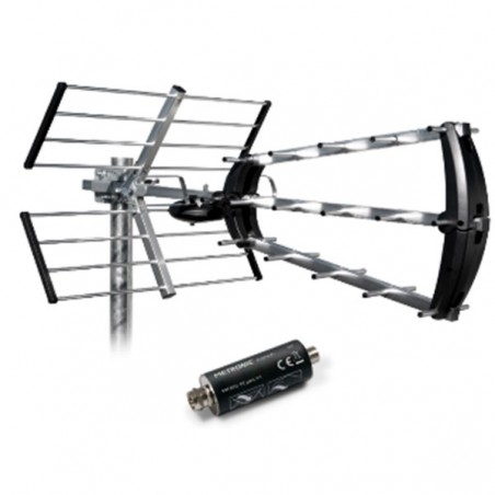METRONIC ANTENA EXTERIOR UHF 26DB / 16 ELEMENTOS FILTRO 5G