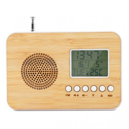 METRONIC RADIO DESPERTADOR BAMBOO