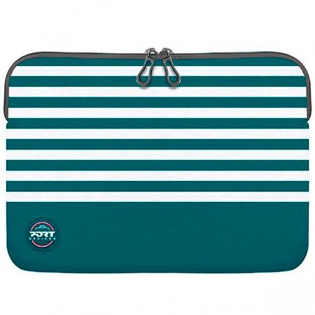PORT SLEEVE LISBOA MEMORY FOAM 13-14" TEAL AND WHITE