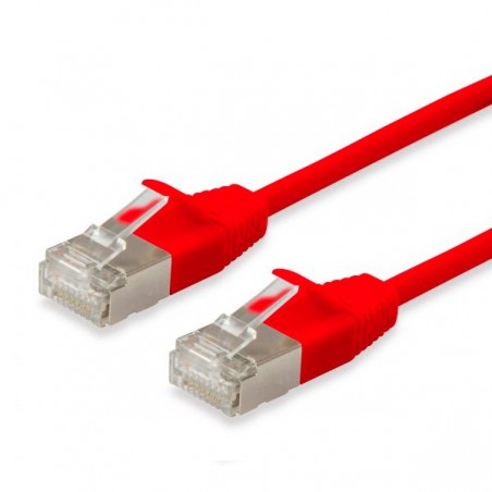 EQUIP CHICOTE CAT 6A F/FTP SLIM 0.5M VERMELHO