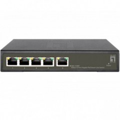 LEVELONE SWITCH HILBERT 5PORT GIGABIT POE SMART LITE POE 4 P