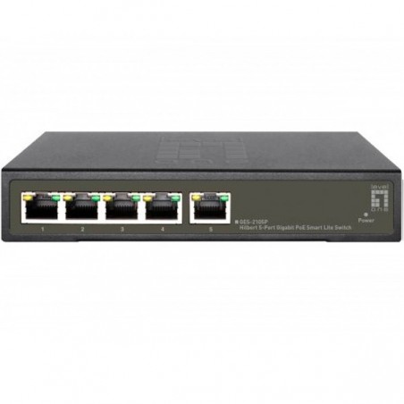 LEVELONE SWITCH HILBERT 5PORT GIGABIT POE SMART LITE POE 4 P
