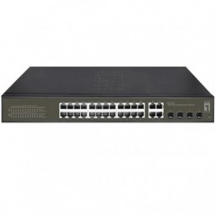 LEVELONE SWITCH HILBERT 28PORT GIG POE SMART LITE 24 POE OUT