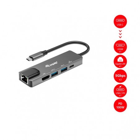 EQUIP DOCKING STATION USB-C 5 EM 1 GIGABIT RJ45 PD 100W 4K/3