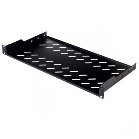 EQUIP FIXED SHELF FOR 19" CABINETS 1U 400MM DEPTH BLACK