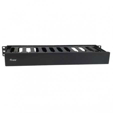EQUIP 19" RACK MOUNT CABLE MANAGEMENT PANEL, BLACK