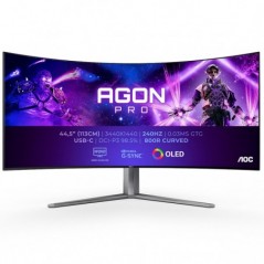 AOC MONITOR OLED 45" (44.5") 21:9 WQHD CURVO 0.03MS 240HZ HD