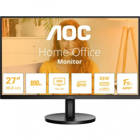 AOC MONITOR IPS 27" FHD 1MS 100HZ HDMI USB-C COLUNAS 27B3CA2
