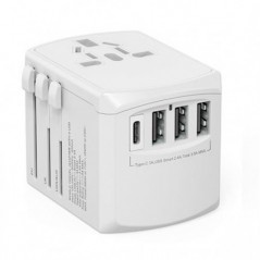 CARREGADOR DE VIAGEM UNIVERSAL XOOPAR WORLD TRAVEL BRANCO