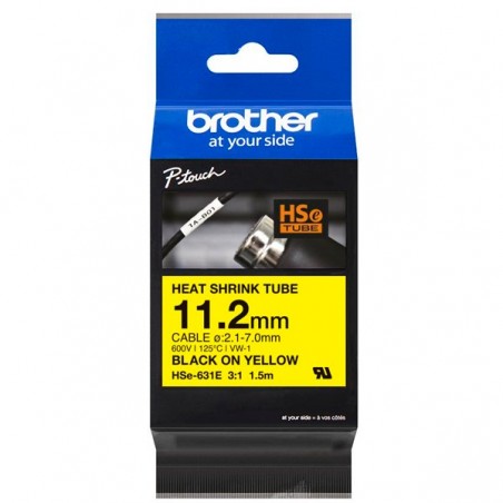 BROTHER FITA TUBO TERMO RETRATIL 11,2MMX1,5M PRETO/AMARELO