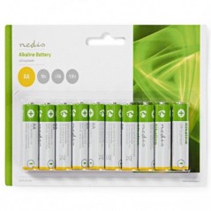 NEDIS PILHAS ALCALINAS LR6 AA PACK 10 UNDS