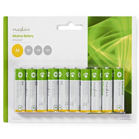 NEDIS PILHAS ALCALINAS LR6 AA PACK 10 UNDS
