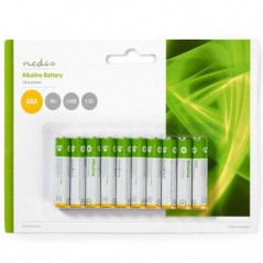 NEDIS PILHAS ALCALINAS LR03 AAA PACK 10 UNDS