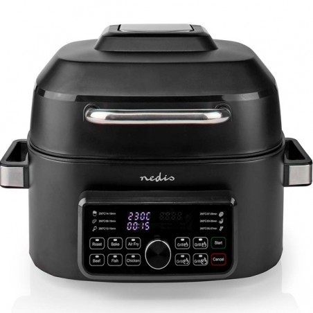 NEDIS AIR FRYER W/ GRILL 6,0 L TIMER 120 MIN 7 PROGRAMS DIGI
