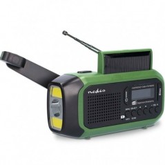 NEDIS RADIO FM PORTATIL DAB+ C ALIMENT BATERIA SOLAR DINAMO