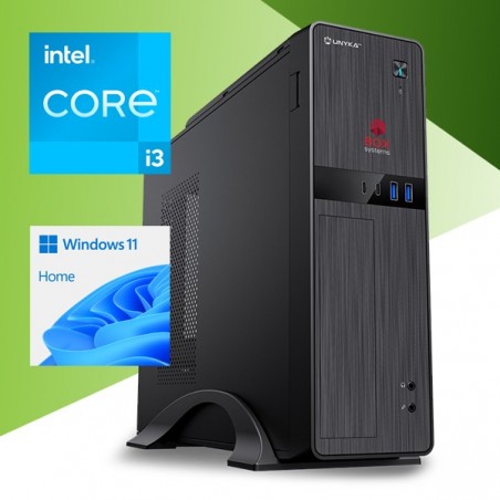BOX SYSTEMS ENTRY DESKTOP i3-14100 16GB 500GB SSD DVD W11H