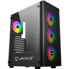 UNYKA GAMING CAIXA ATX MIR100 ARGB TEMPERED GLASS BLACK