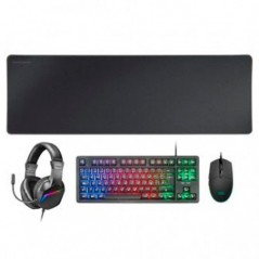 MARS GAMING TECLADO&RATO+HEADSET+TAPETE 4IN1 MCPRGB3 RGB BLA