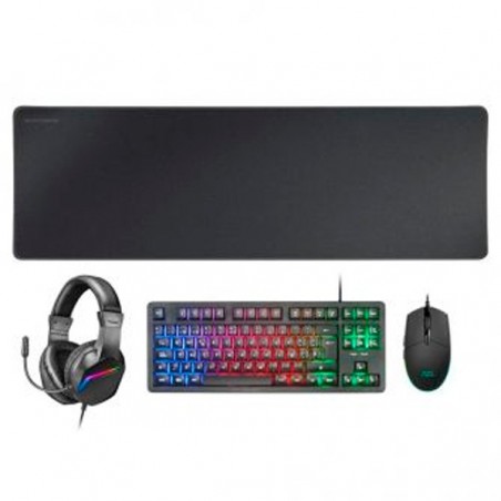 MARS GAMING TECLADO&RATO+HEADSET+TAPETE 4IN1 MCPRGB3 RGB BLA