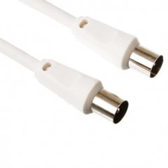 Cabo coaxial com fichas de TV basic macho/macho 10m / Cabos
