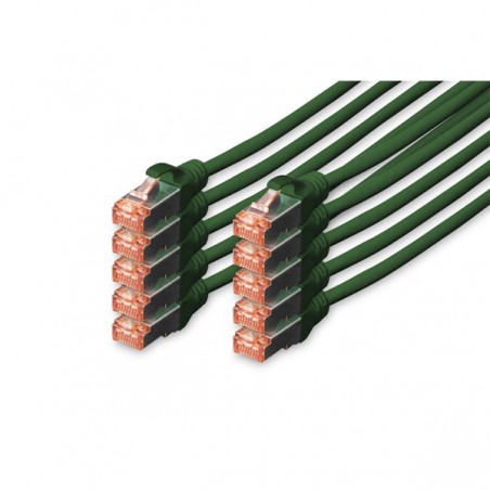 DIGITUS CHICOTE CAT 6 S-FTP LSZH 0.25MT PACK 10 VERDE