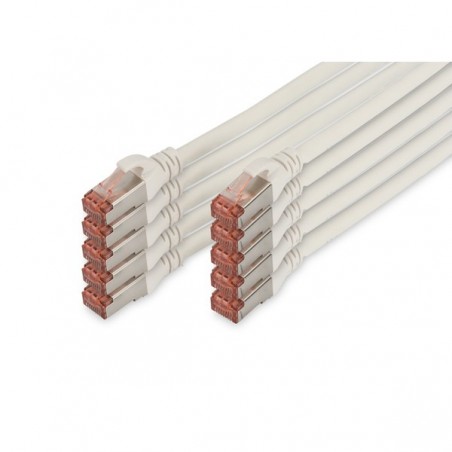 DIGITUS CHICOTE CAT 6 S-FTP LSZH 1MT PACK 10 BRANCO