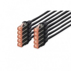 DIGITUS CHICOTE CAT 6 S-FTP LSZH 5MT PACK 10 PRETO