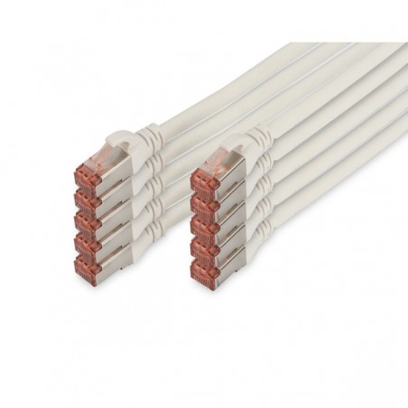 DIGITUS CHICOTE CAT 6 S-FTP LSZH 5MT PACK 10 BRANCO