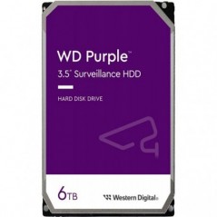 WD HDD 3.5" 6TB 256MB SATA6 SURVEILLANCE PURPLE