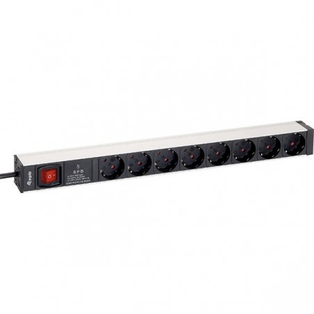 EQUIP REGUA DE ALIMENTAÇÃO 19" 7xSCHUKO C/ INTE. E PROT.PICO