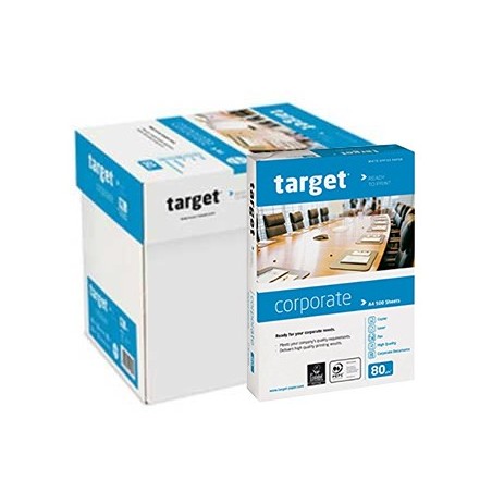 Papel Fotocopia A3 80gr Target (Corporate) 5x500 Folhas / Pa