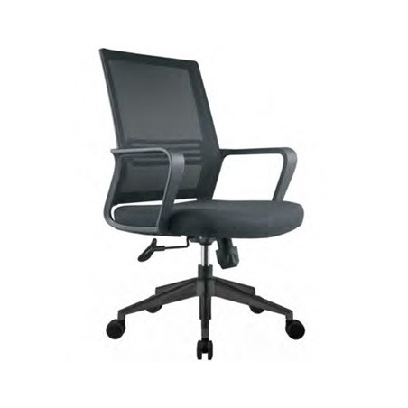 Cadeira Operativa Giratória com Braços Spin Cor Preto