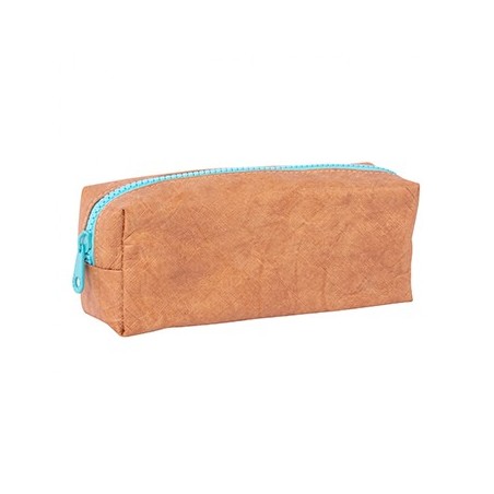 Estojo Kraft Apli com Fecho Azul Turquesa 1un