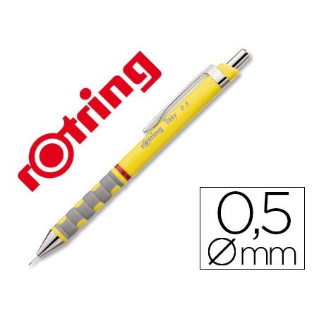 12un LAPISEIRA ROTRING TIKKY 0,5 MM AMARELA