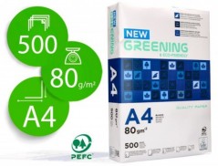 5un PAPEL FOTOCOPIA GREENING A4, EMB. 500 FOLHAS, 80 GRS